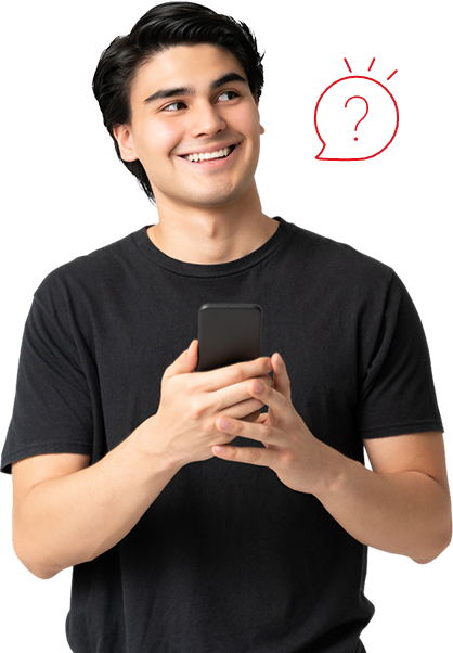 Mujer con celular - Preguntas Frecuentes